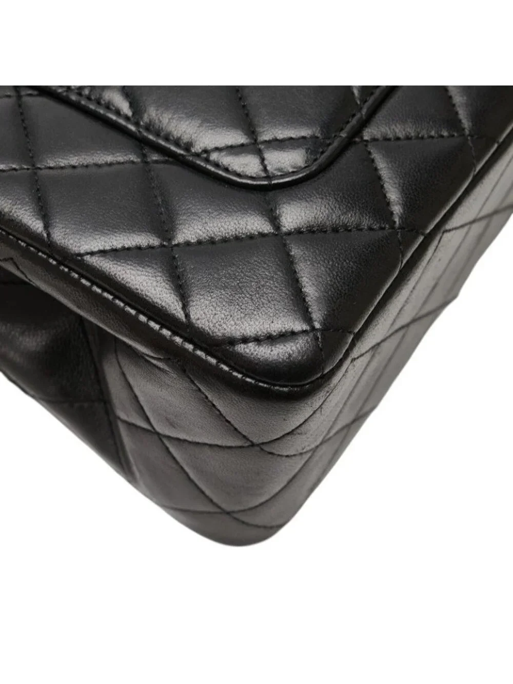 Chanel Quilted CC Logo Limited Edition Chain Shoulder Bag Black Lambskin
